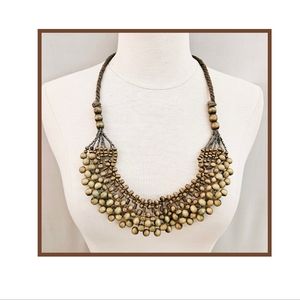 Wooden beaded necklace